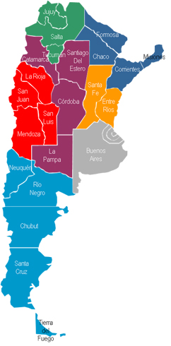 Mapa Regionales