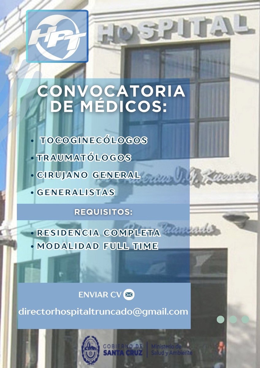 Convocatoria Medicos Santa Cruz